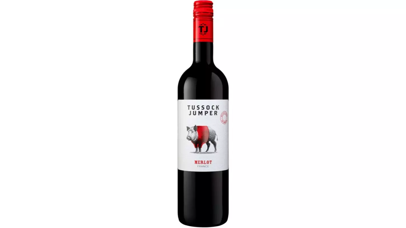 Вино Tussock Jumper Merlot (Кабан/Франция) Красное сухое 0.75л.