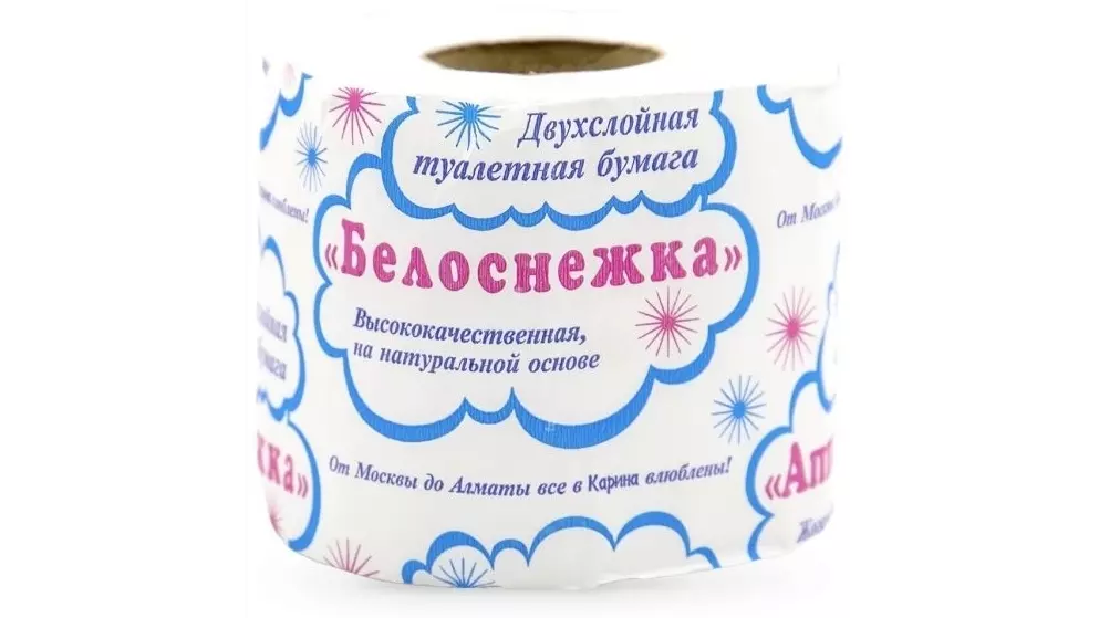 Карина туалетная бумага 2-слойный 1 шт, смешанная целлюлоза