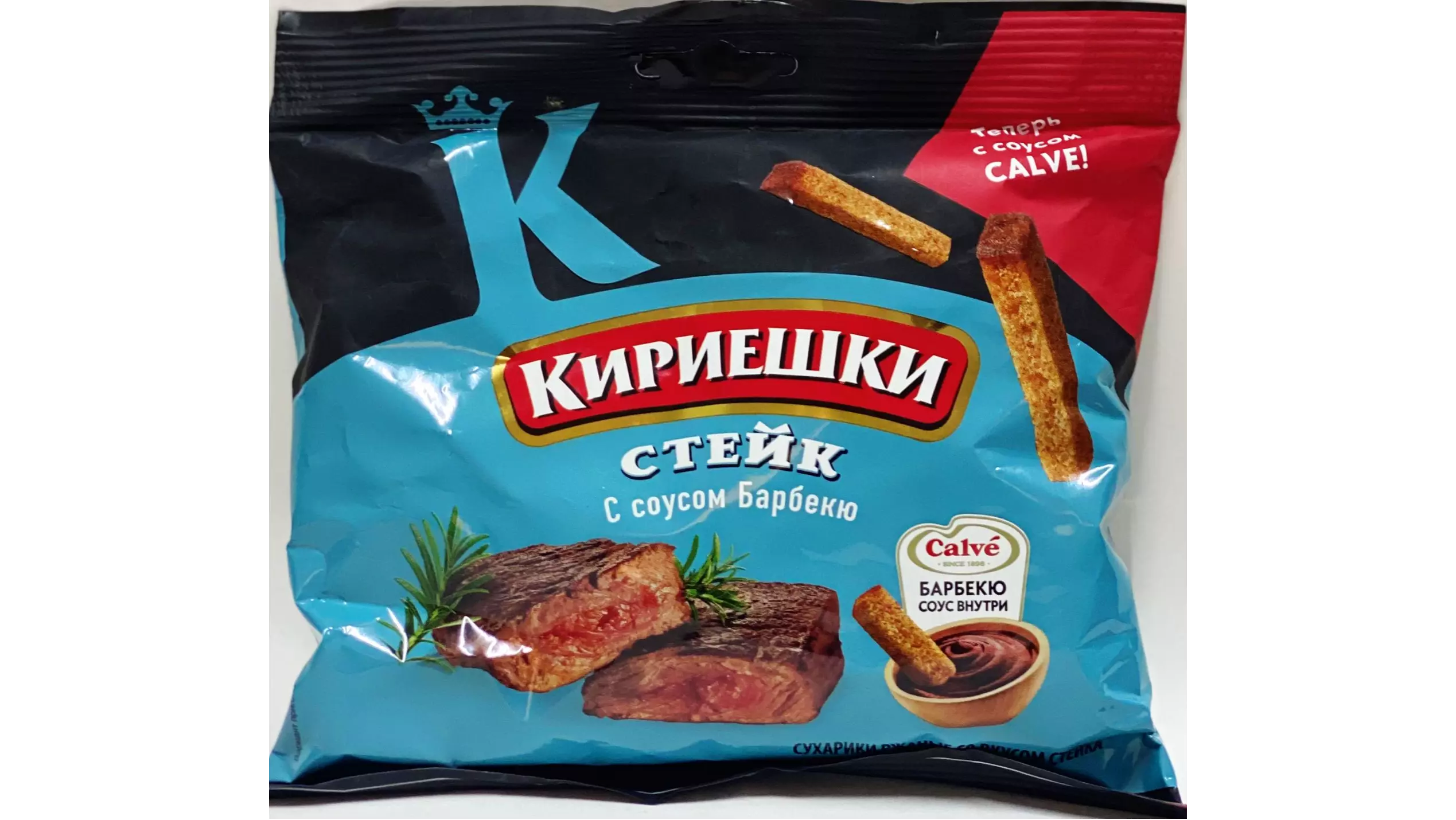 Сухарики Кириешки стейк со вкусом барбекю 60 г